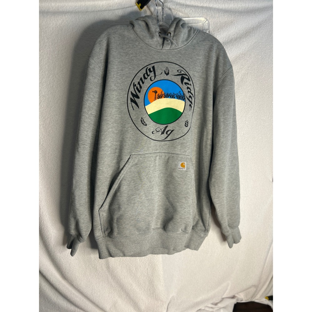 Carhartt Mens Windy Ridge Ag Graphic Hoodie Gray Original Fit XL 100615 034